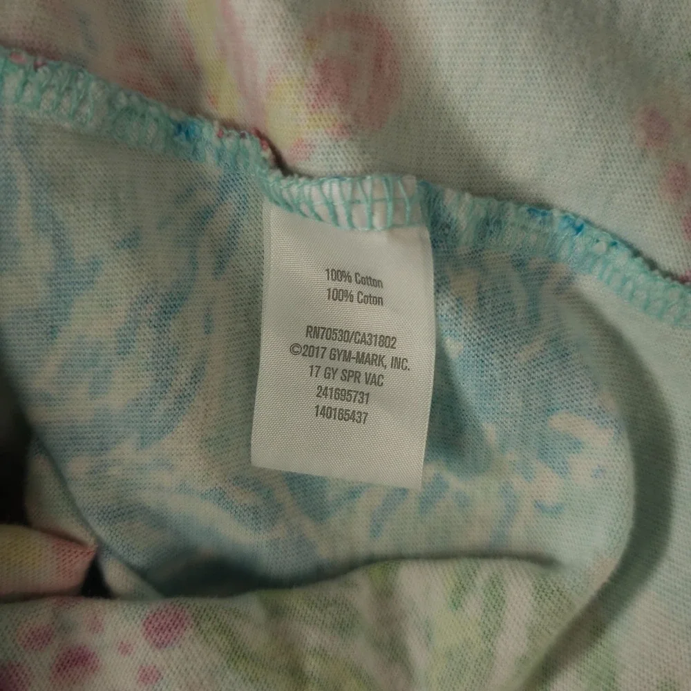 Gymboree‎ Mix N Match Shirt Girls Small 5-6 Blue Green Floral Tropical Crew Neck
